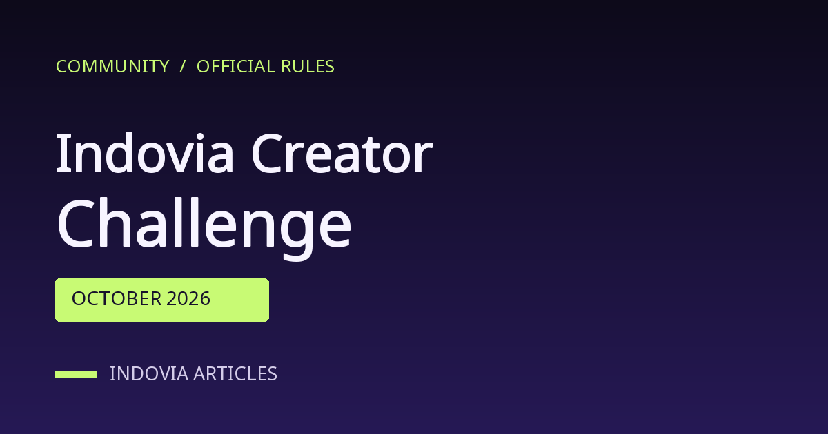 Indovia Creator Challenge October 2026 official rules cover